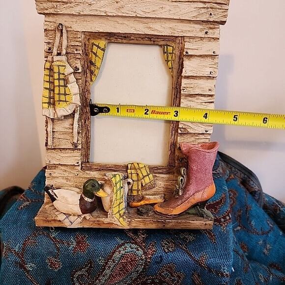 Resin Picture Frame Window Country Cottage Duck Victorian Boot Apron Jug Heavy - Picture 5 of 10